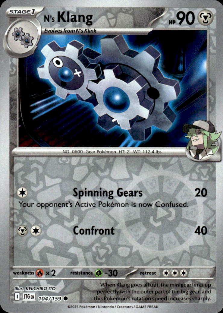 N's Klang Journey Together 104/159 Common Reverse Holo Pokémon — English