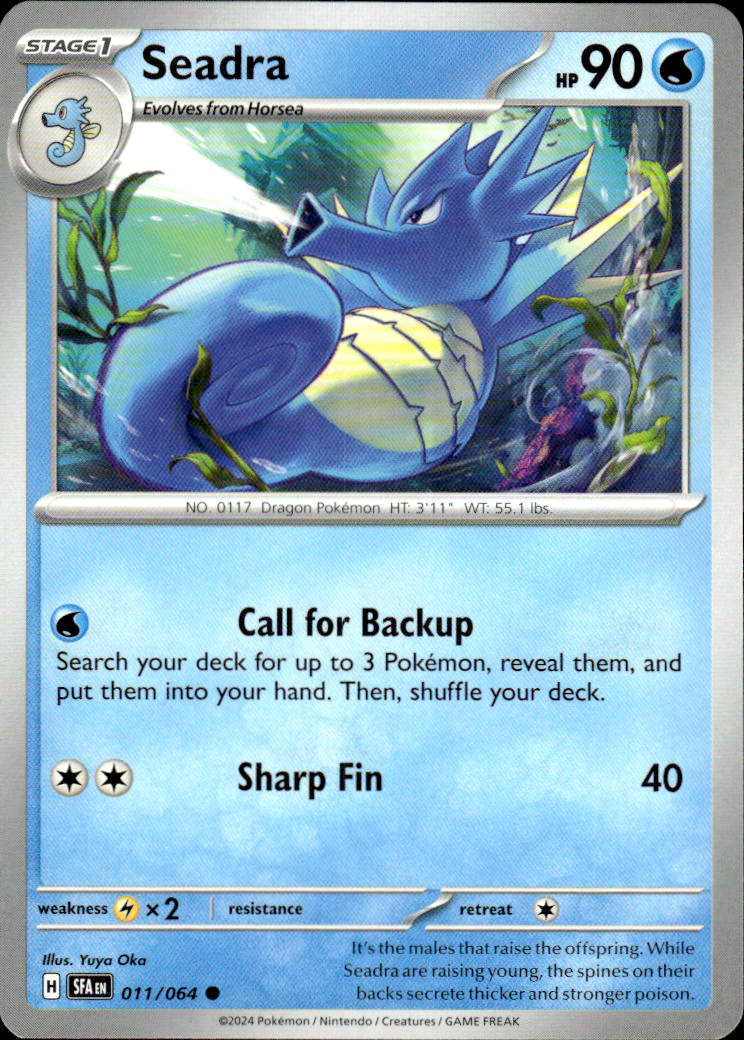 Seadra Shrouded Fable 011/064 Common Pokémon — English Near Mint