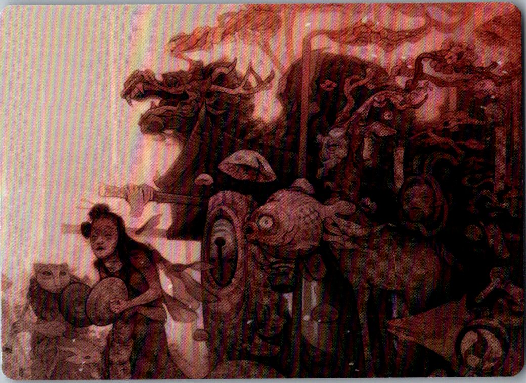 March of Burgeoning Life Art Card 29 Art Series: Kamigawa: Neon Dynasty MTG LP