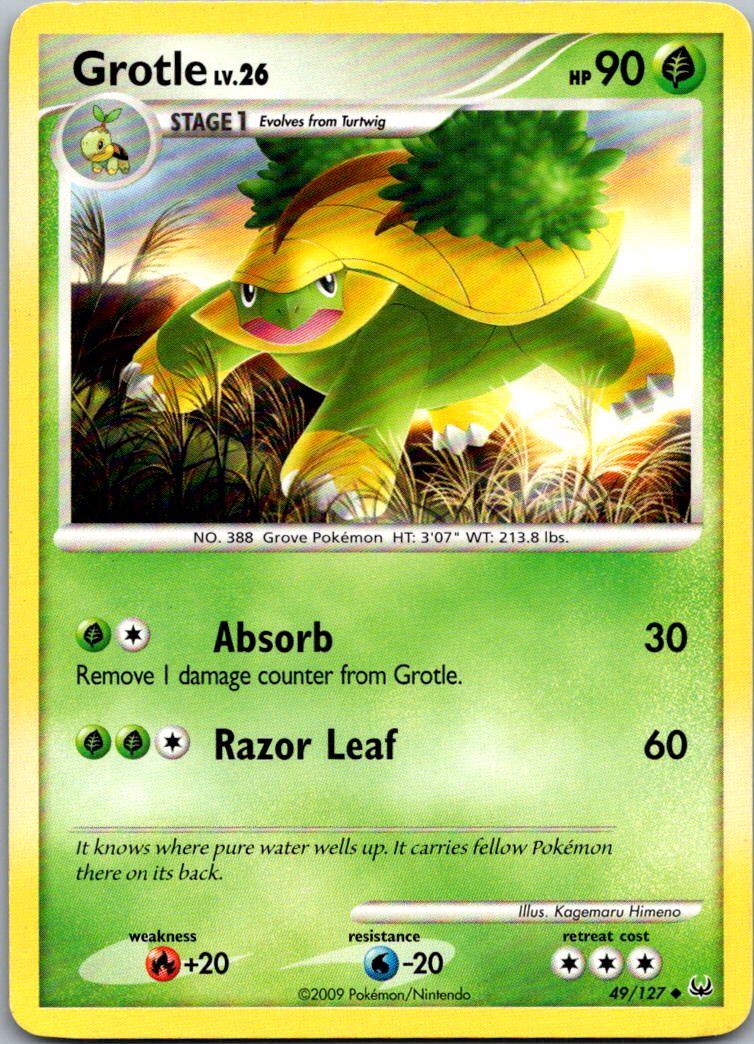 Grotle 49/127 Uncommon Platinum Pokemon Heavily Played