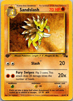Sandslash 41/62 Uncommon Fossil Pokemon Damaged