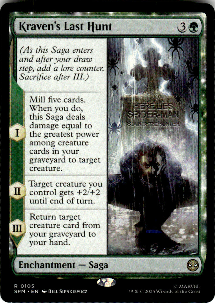 Kraven's Last Hunt Marvel's Spider-Man 105 R Magic: The Gathering Near Mint