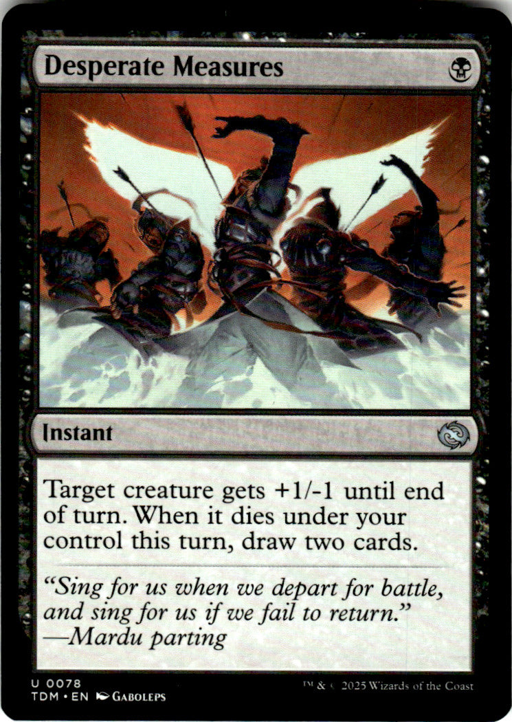 Desperate Measures Tarkir: Dragonstorm 78 U Magic: The Gathering Near Mint