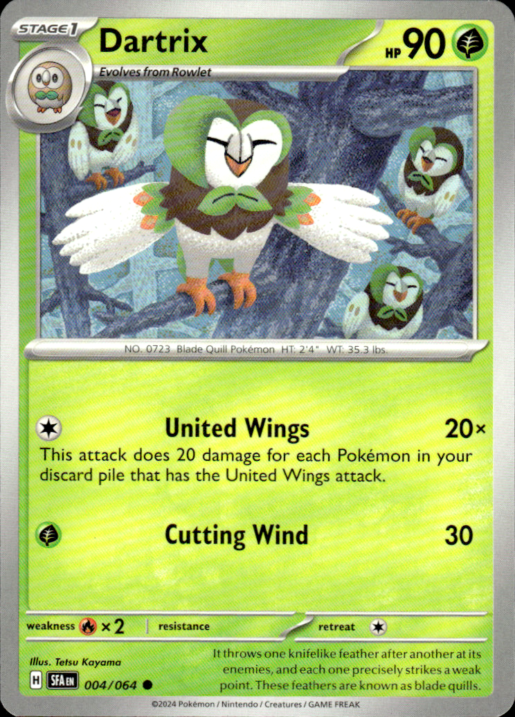 Dartrix Shrouded Fable 004/064 Common Pokémon — English Near Mint
