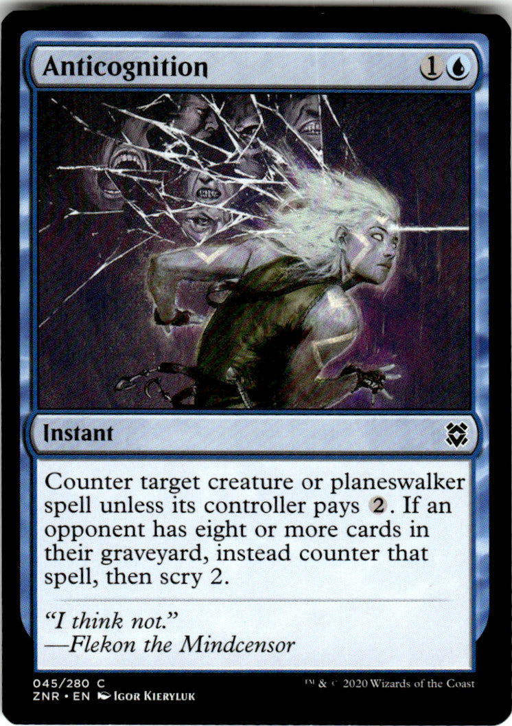 Anticognition Zendikar Rising 45 C Magic: The Gathering Near Mint