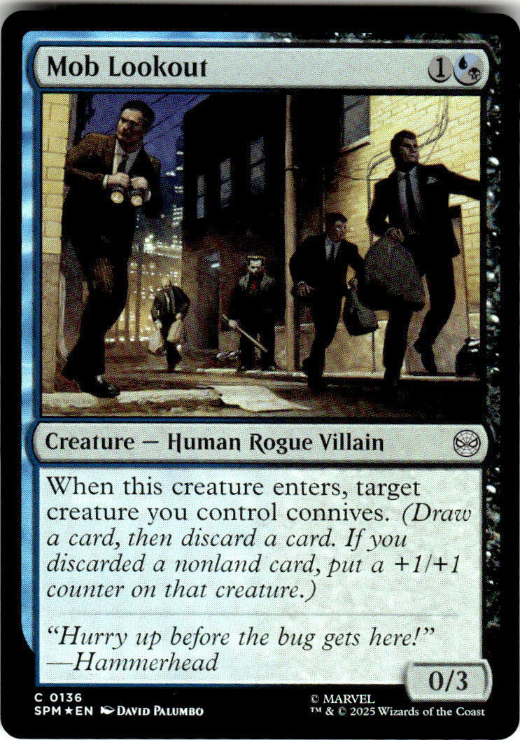 Mob Lookout Marvel's Spider-Man 136 C Foil Magic: The Gathering Near Mint