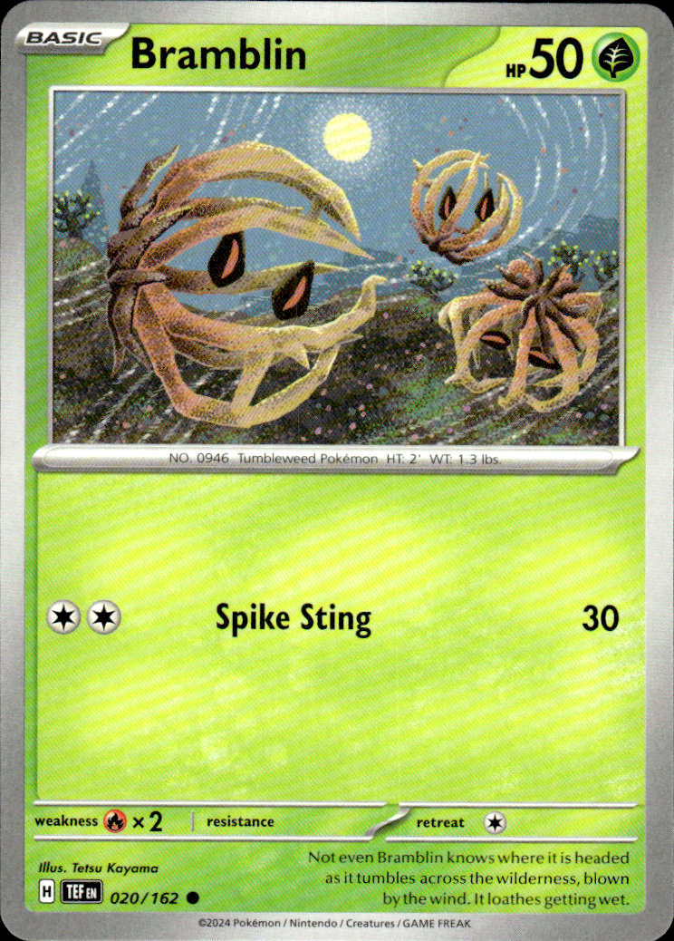 Bramblin Temporal Forces 020/162 Common Pokémon — English Near Mint