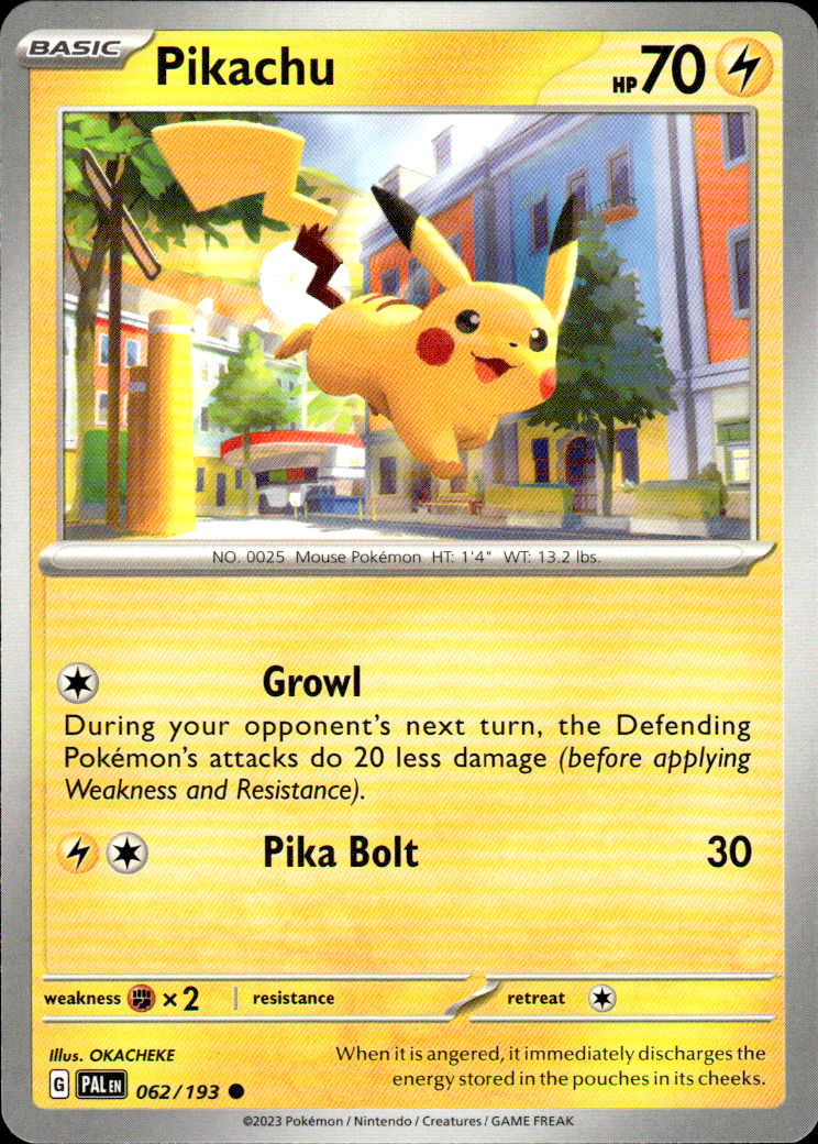 Pikachu Paldea Evolved 062/193 Common Pokémon — English Near Mint