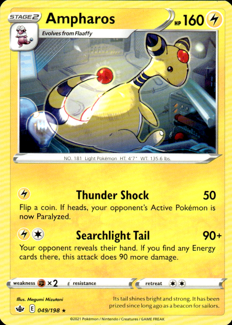 Ampharos Chilling Reign 049/198 Rare Pokémon — English Near Mint