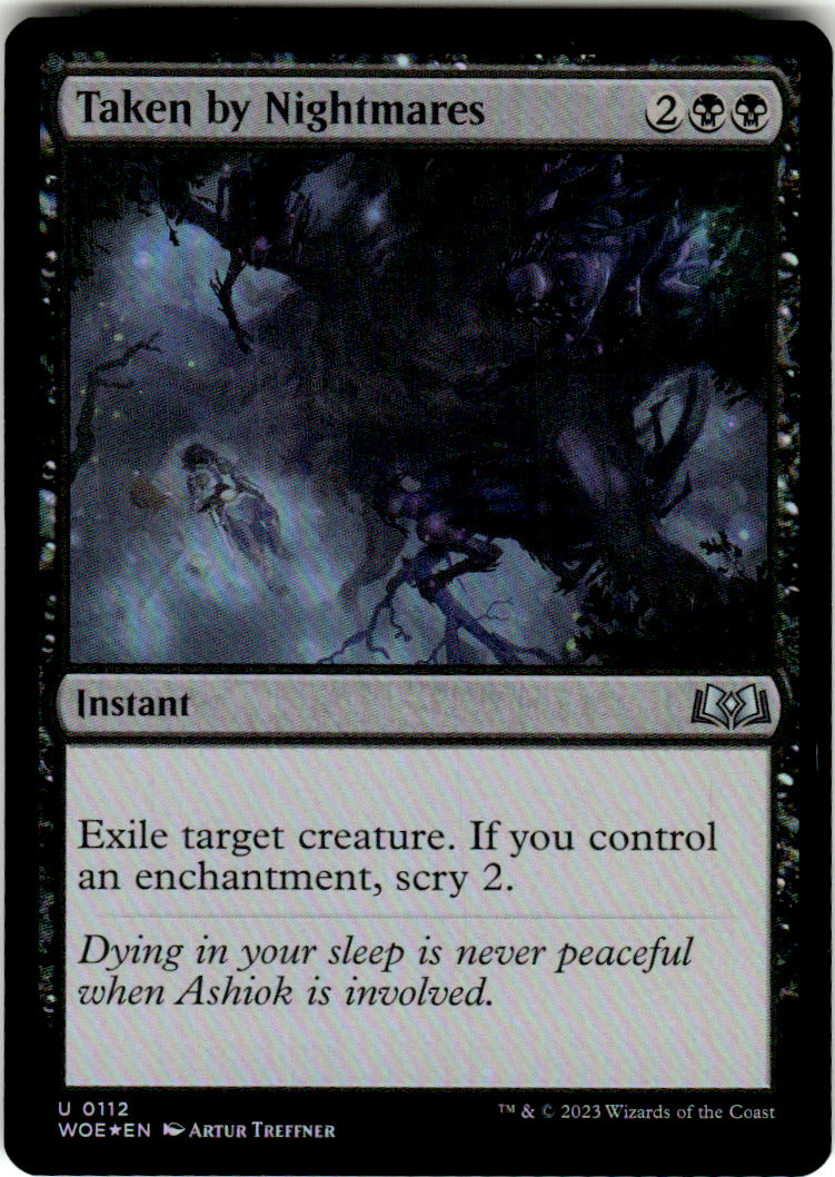 Taken by Nightmares Wilds of Eldraine 112 U Foil Magic: The Gathering Near Mint