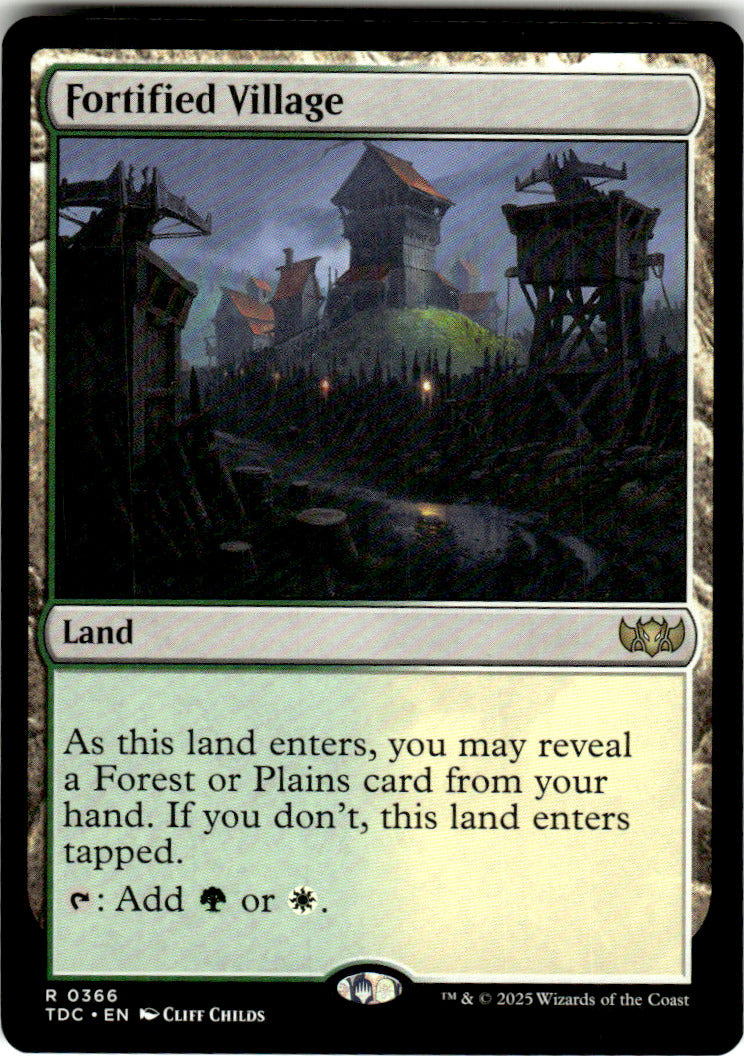Fortified Village Commander: Tarkir: Dragonstorm 366 R Magic: The Gathering