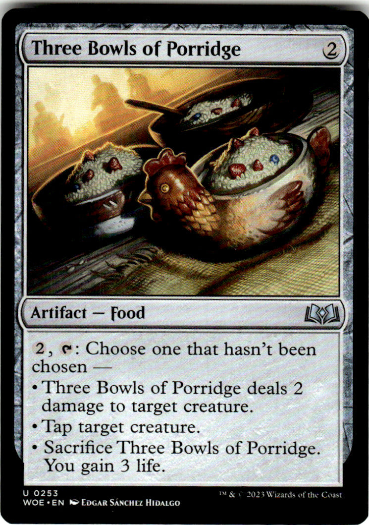 Three Bowls of Porridge Wilds of Eldraine 253 U Magic: The Gathering Near Mint