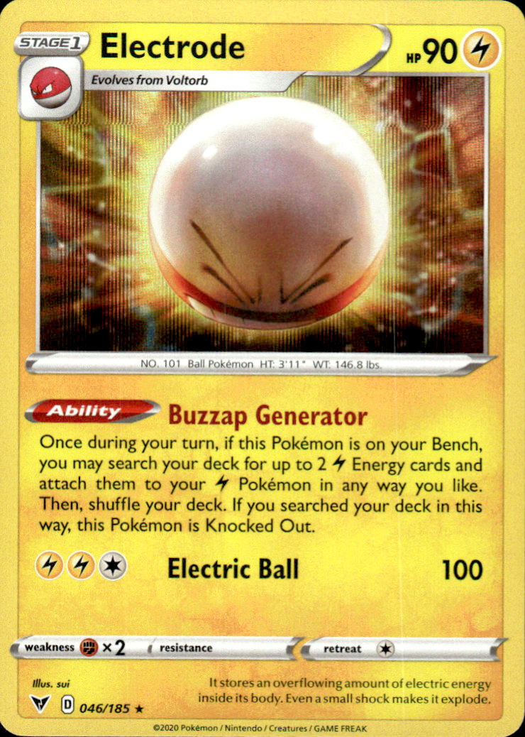 Electrode Vivid Voltage 046/185 Holo Rare Holo Pokémon — English Near Mint