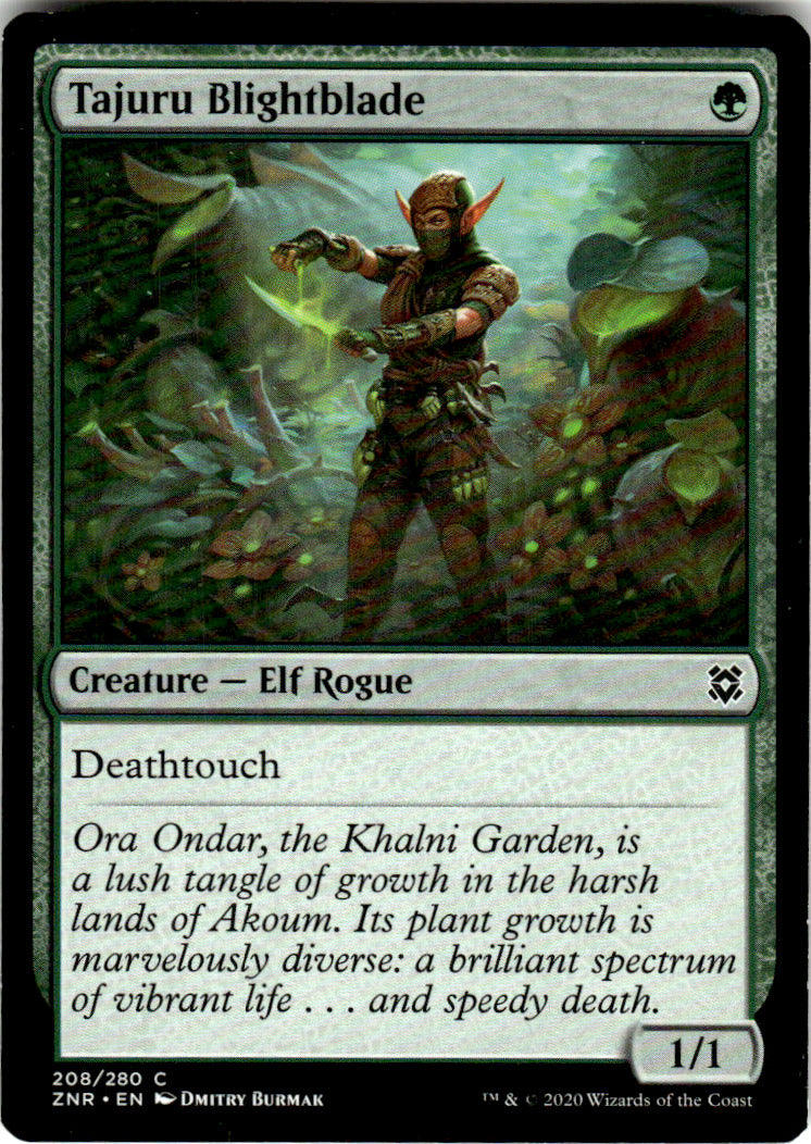 Tajuru Blightblade Zendikar Rising 208 C Magic: The Gathering Near Mint