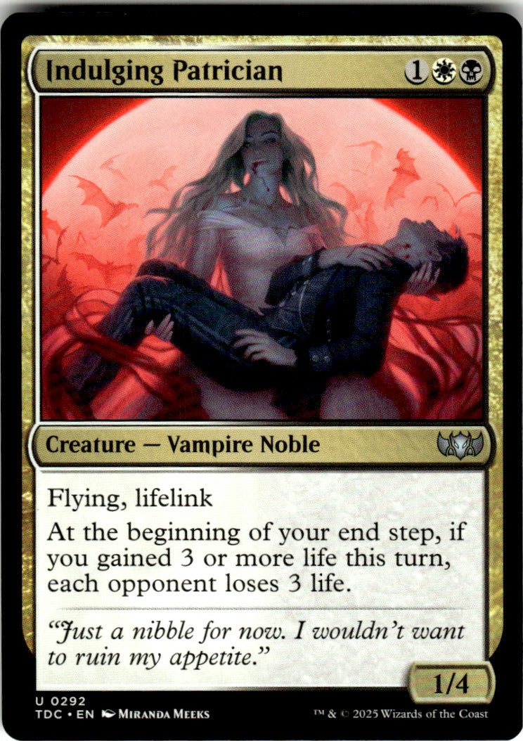 Indulging Patrician Commander: Tarkir: Dragonstorm 292 U Magic: The Gathering
