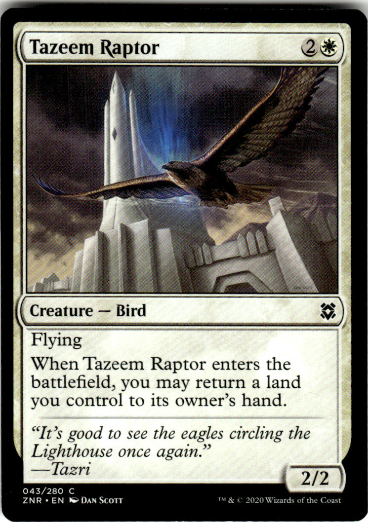 Tazeem Raptor Zendikar Rising 43 C Magic: The Gathering Near Mint
