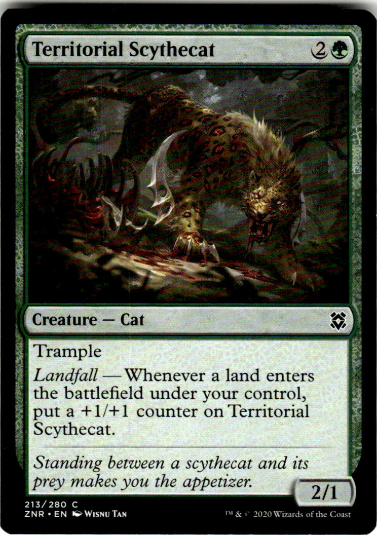 Territorial Scythecat Zendikar Rising 213 C Magic: The Gathering Near Mint