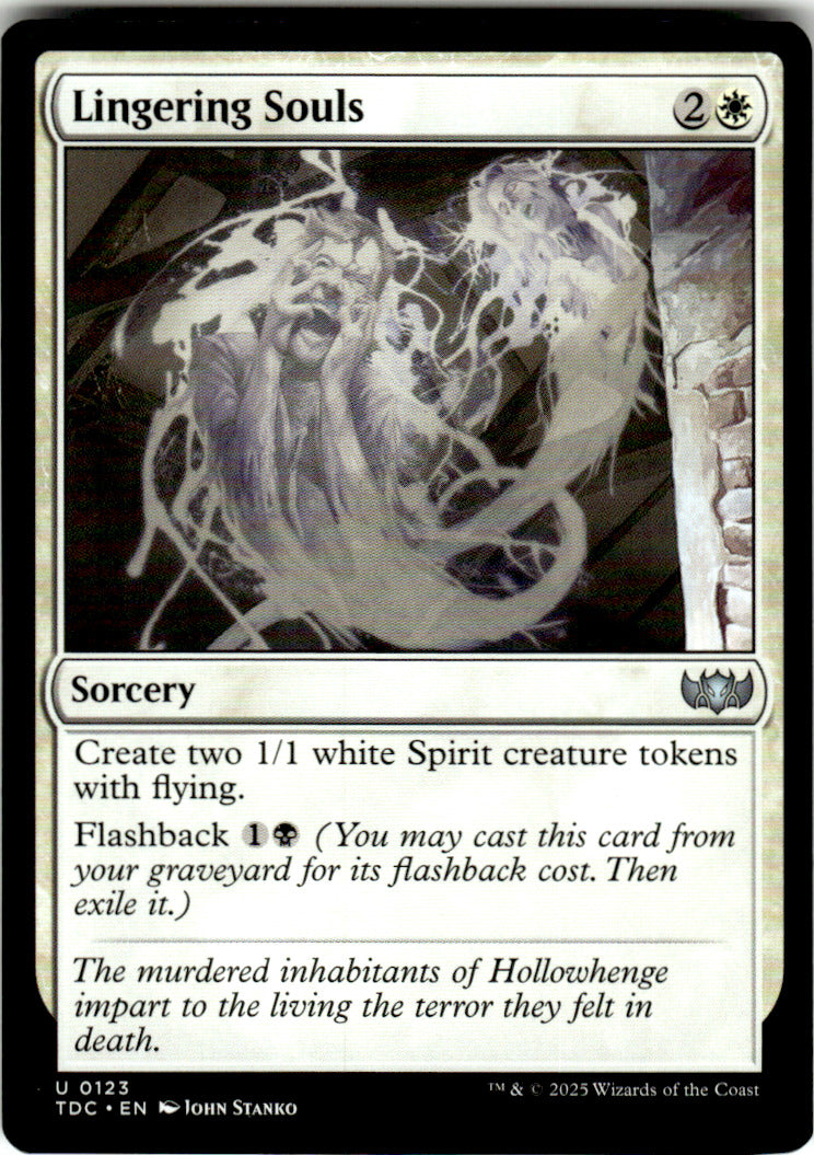 Lingering Souls Commander: Tarkir: Dragonstorm 123 U Magic: The Gathering
