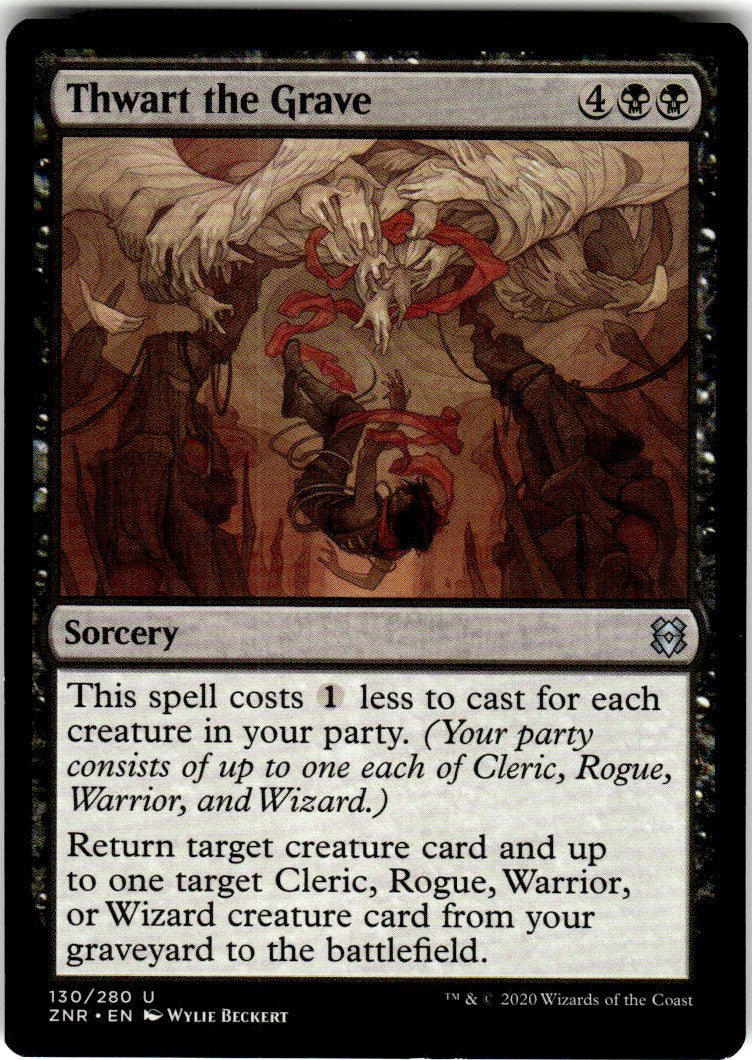 Thwart the Grave Zendikar Rising 130 U Magic: The Gathering Near Mint