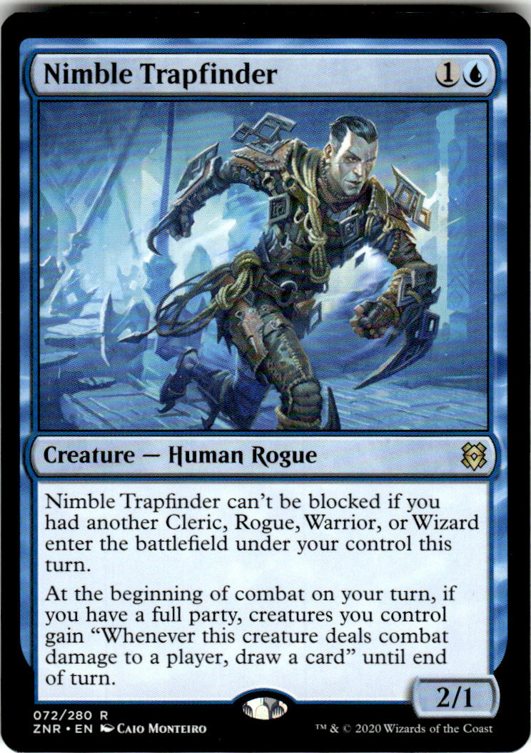 Nimble Trapfinder Zendikar Rising 72 R Magic: The Gathering Near Mint