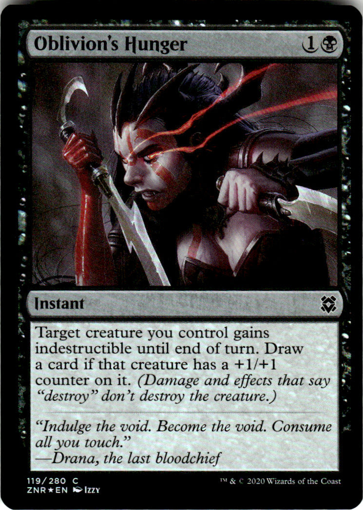 Oblivion's Hunger Zendikar Rising 119 C Foil Magic: The Gathering Near Mint