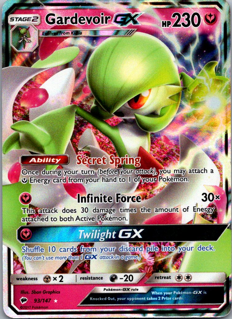 Gardevoir GX 93/147 Holo GX Rare Burning Shadows Pokemon Near Mint