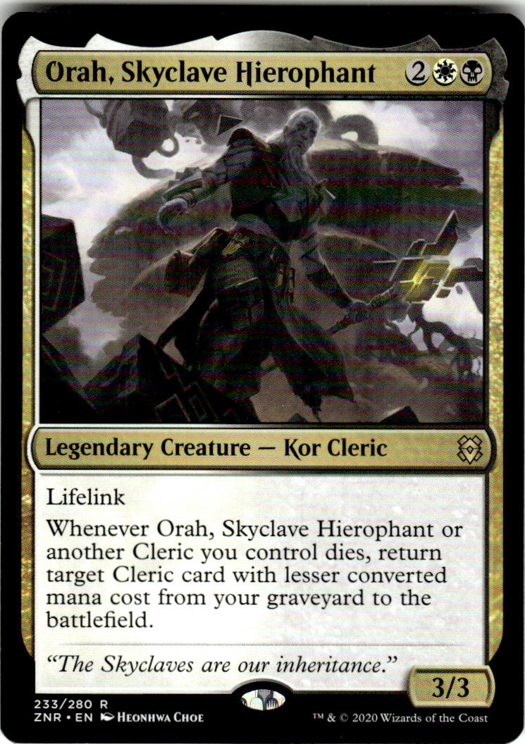 Orah, Skyclave Hierophant Zendikar Rising 233 R Magic: The Gathering Near Mint
