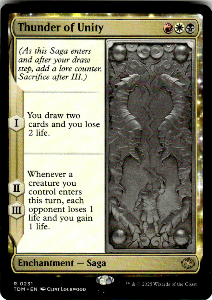 Thunder of Unity Tarkir: Dragonstorm 231 R Magic: The Gathering Near Mint