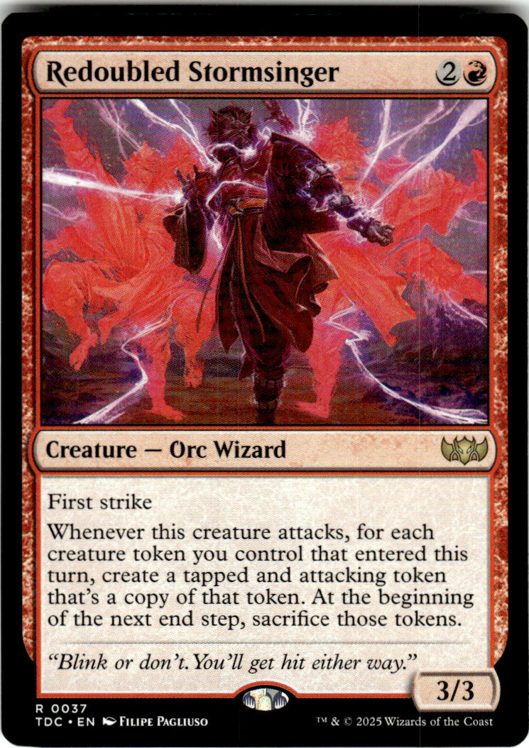 Redoubled Stormsinger Commander: Tarkir: Dragonstorm 37 R Magic: The Gathering