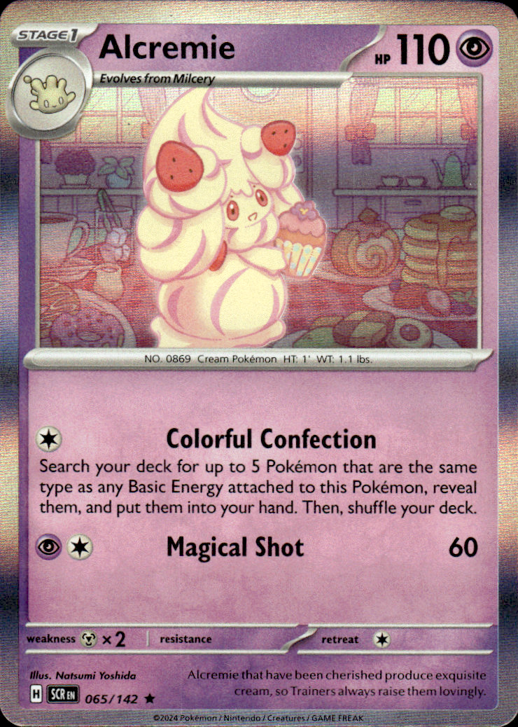 Alcremie Stellar Crown 065/142 Rare Holo Pokémon — English Near Mint