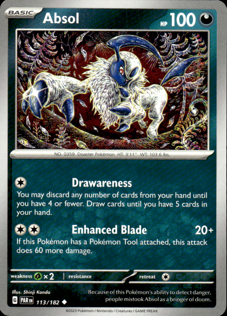 Absol Paradox Rift 113/182 Uncommon Pokémon — English Near Mint