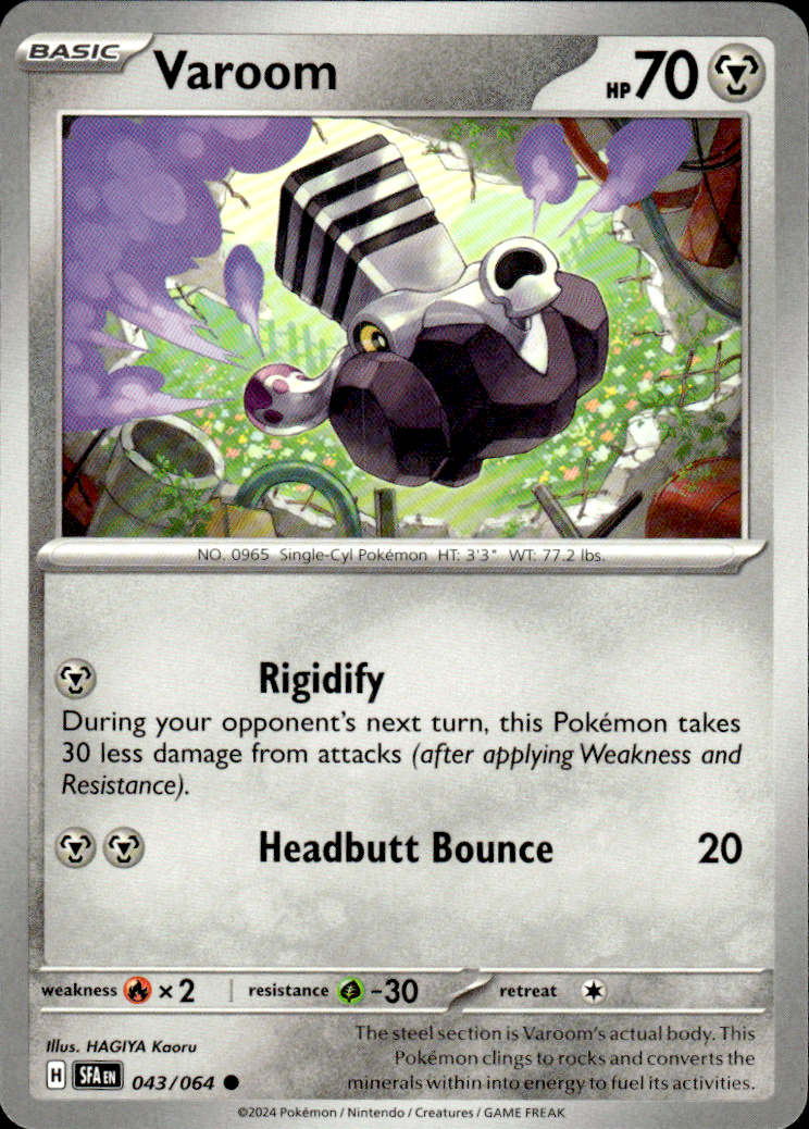 Varoom Shrouded Fable 043/064 Common Pokémon — English Near Mint