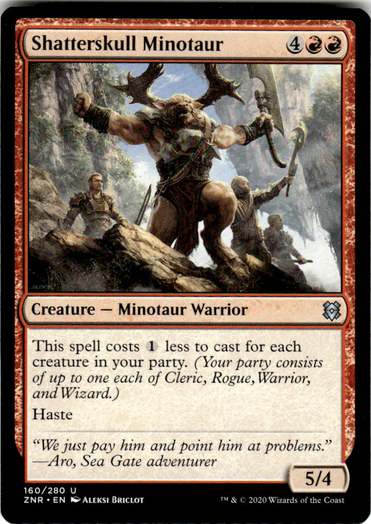 Shatterskull Minotaur Zendikar Rising 160 U Magic: The Gathering Near Mint