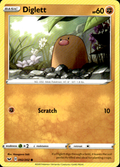 Diglett Sword & Shield Base Set 092/202 Common Pokémon — English Near Mint
