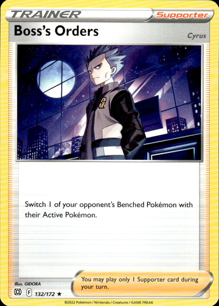 Boss's Orders [Cyrus] Brilliant Stars 132/172 Holo Rare Holo Pokémon — English