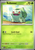 Bulbasaur Scarlet & Violet 151 001/165 Common Pokémon — English Near Mint