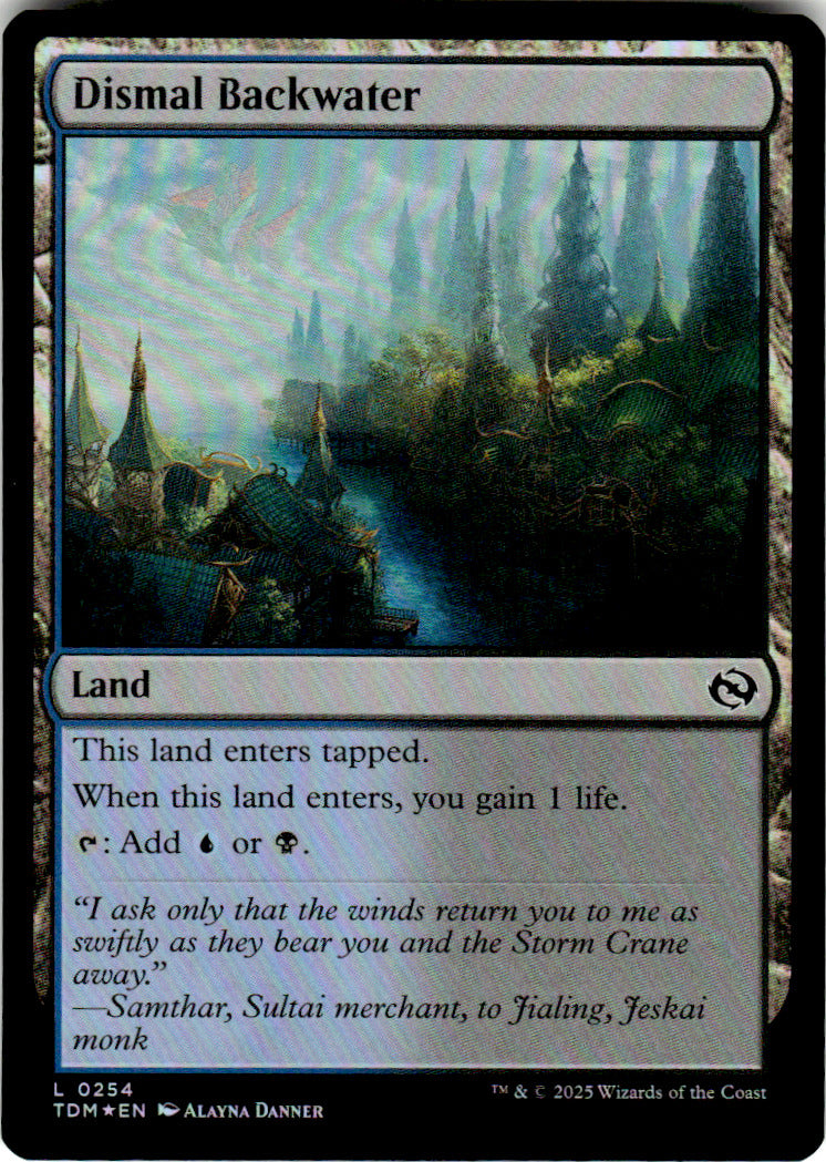 Dismal Backwater Tarkir: Dragonstorm 254 L Foil Magic: The Gathering Near Mint