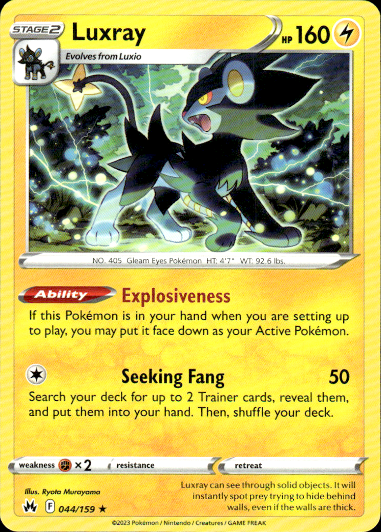 Luxray (44) Crown Zenith 044/159 Rare Pokémon — English Lightly Played