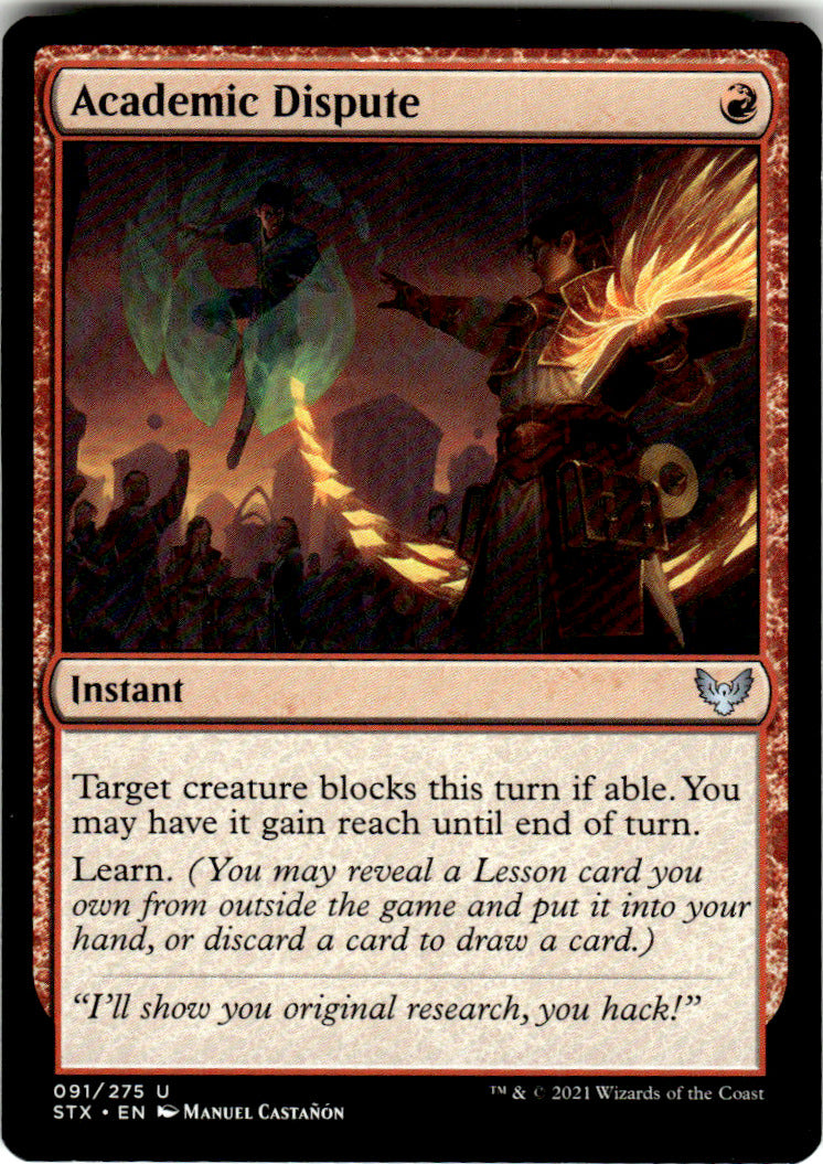 Academic Dispute Strixhaven: School of Mages 91 U Magic: The Gathering Near Mint