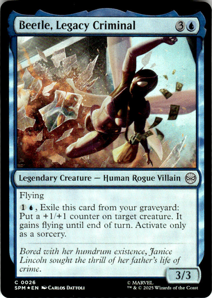 Beetle, Legacy Criminal Marvel's Spider-Man 26 C Foil Magic: The Gathering