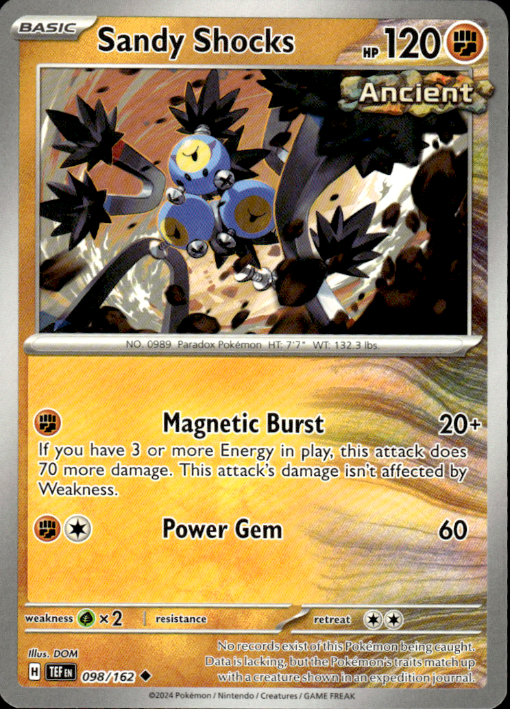 Sandy Shocks Temporal Forces 098/162 Uncommon Pokémon — English Near Mint