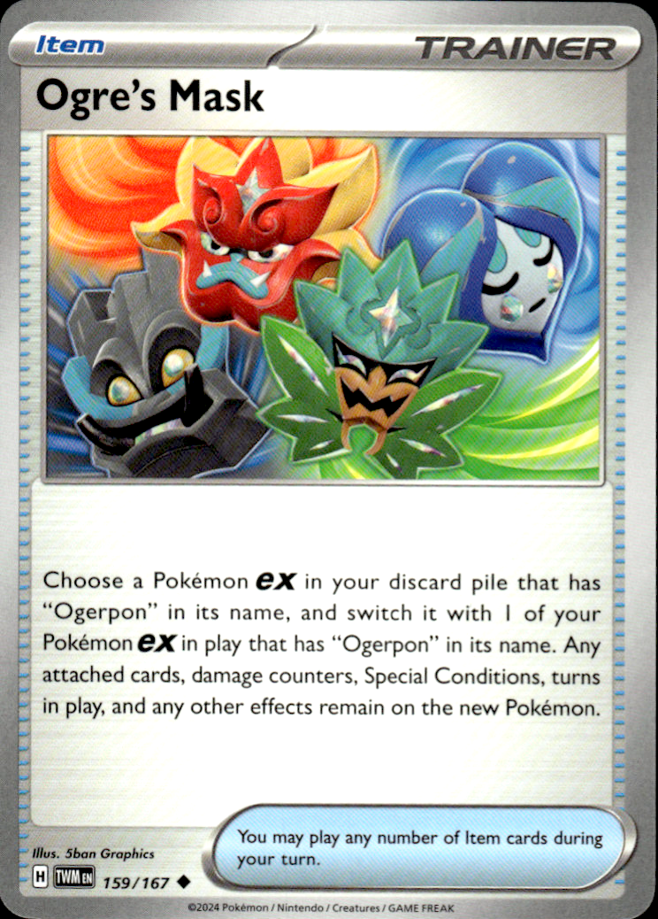 Ogre's Mask Twilight Masquerade 159/167 Uncommon Pokémon — English Near Mint