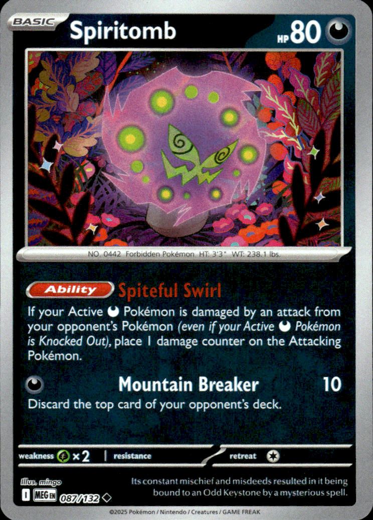Spiritomb Mega Evolution 087/132 Uncommon Reverse Holo Pokémon — English