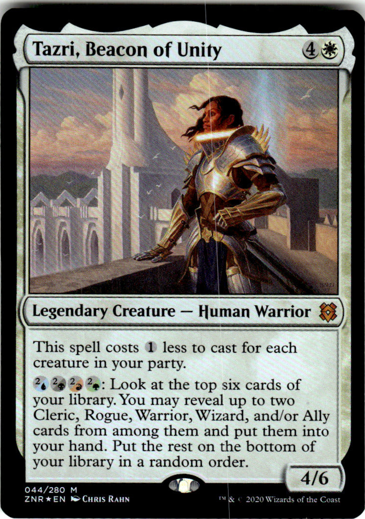 Tazri, Beacon of Unity Zendikar Rising 44 M Foil Magic: The Gathering Near Mint