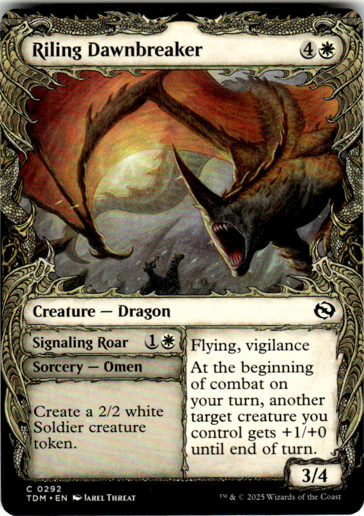 Riling Dawnbreaker (Showcase) Tarkir: Dragonstorm 292 C Magic: The Gathering