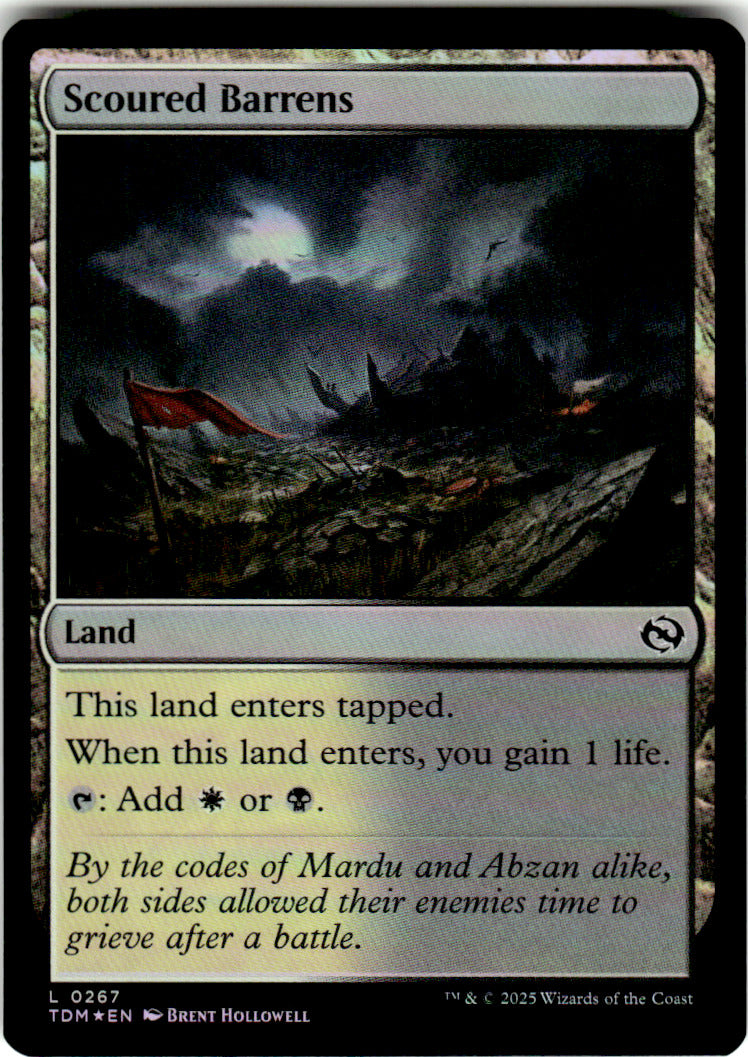 Scoured Barrens Tarkir: Dragonstorm 267 L Foil Magic: The Gathering Near Mint