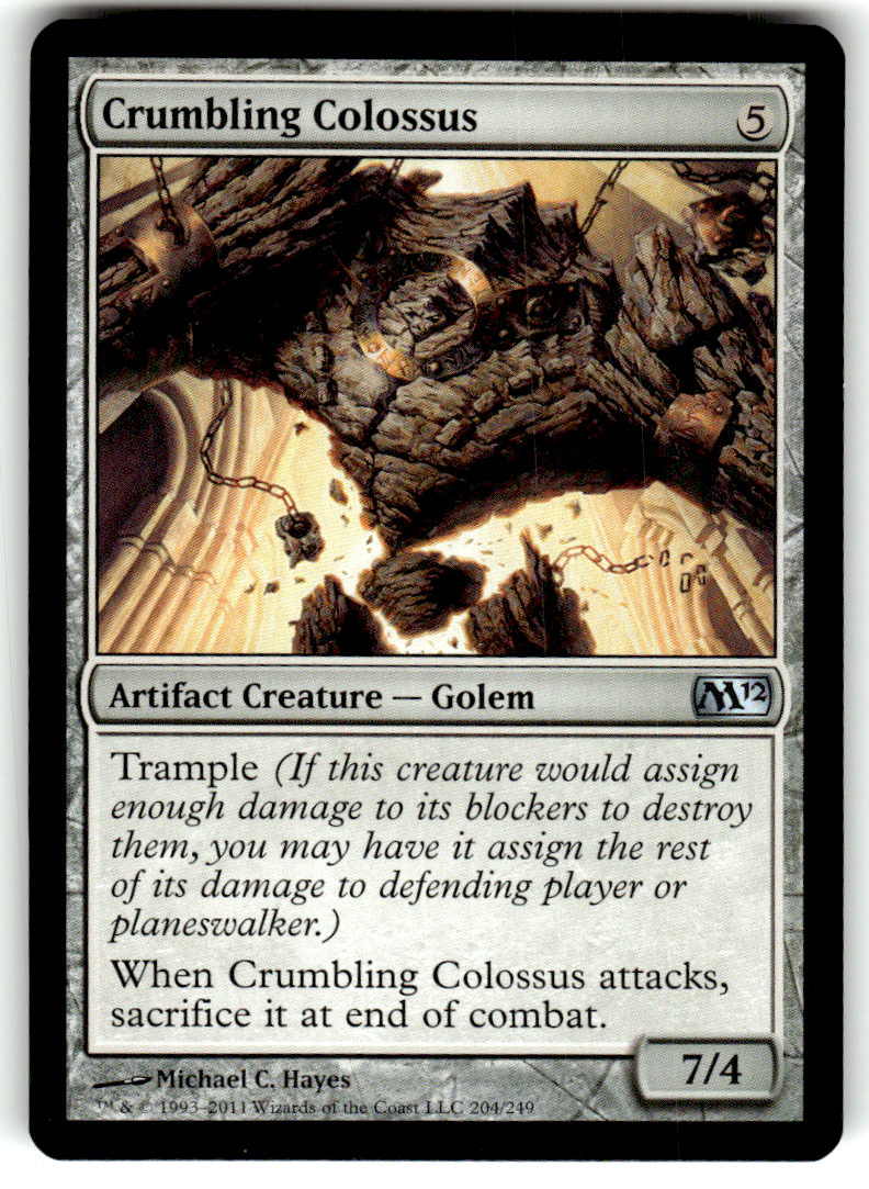Crumbling Colossus Magic 2012 (M12) 204 U Magic: The Gathering Near Mint