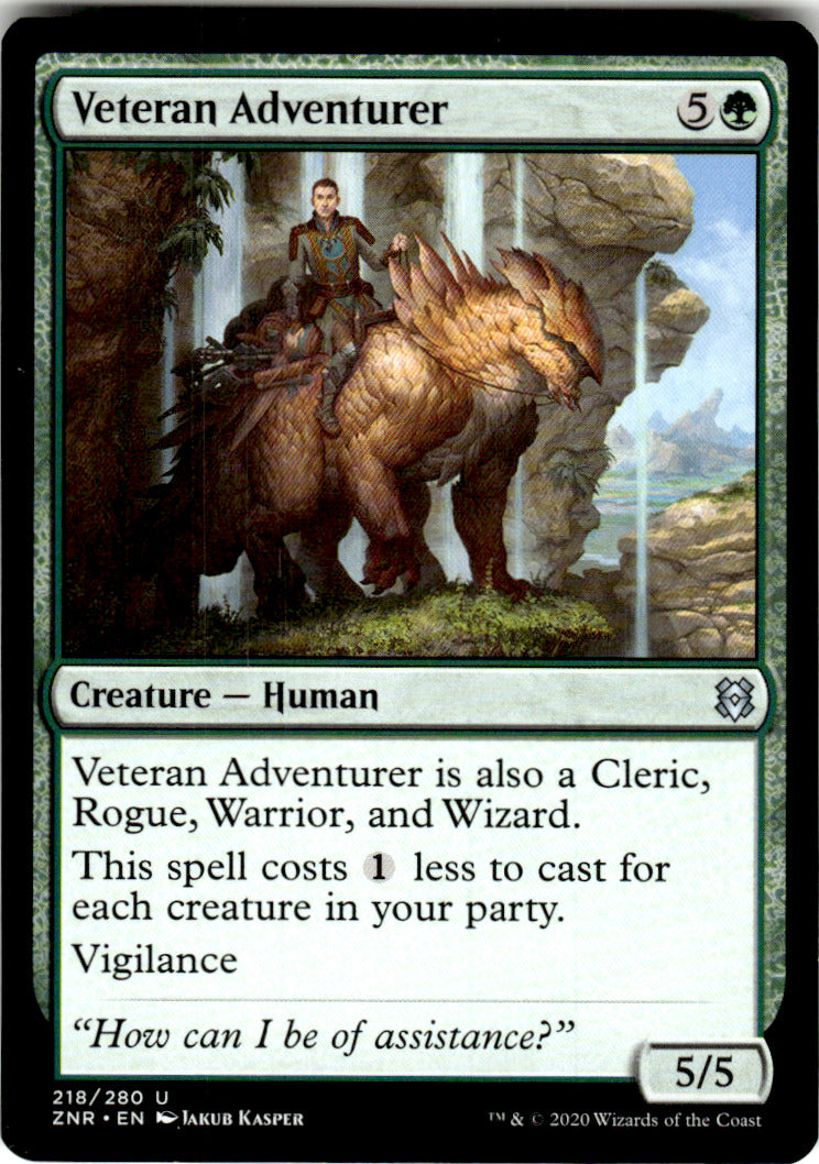 Veteran Adventurer Zendikar Rising 218 U Magic: The Gathering Near Mint