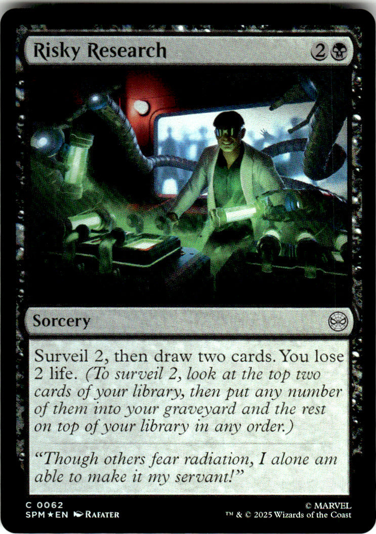 Risky Research Marvel's Spider-Man 62 C Foil Magic: The Gathering Near Mint