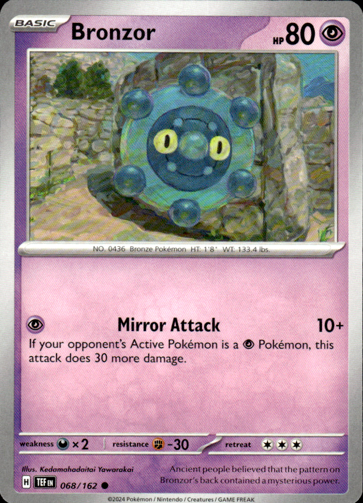 Bronzor Temporal Forces 068/162 Common Pokémon — English Near Mint